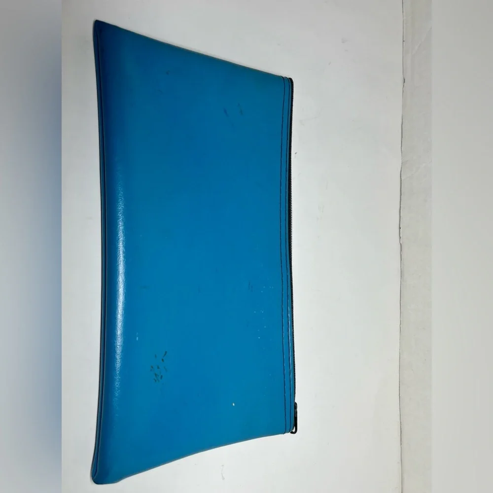 BLUE BANK DEPOSIT/MONEY/TOILETRIES/MAKE UP ZIP POUCH/BAG (L - 11